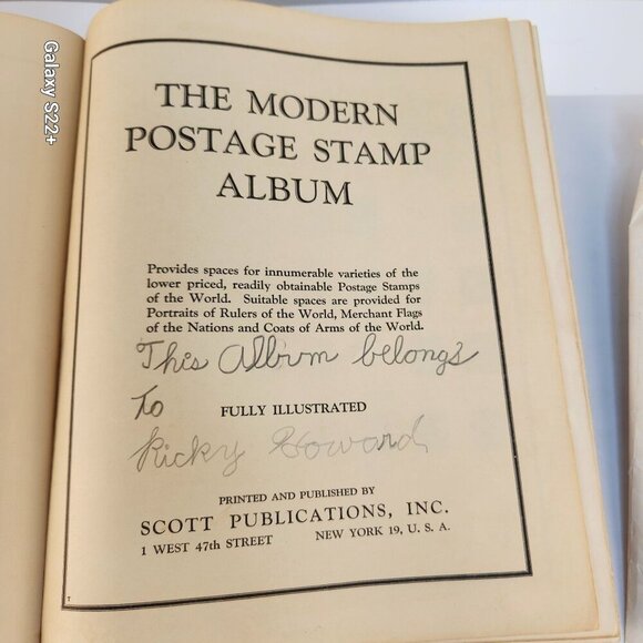Vintage 1950 Modern Postage Stamp Album By Scott Publications With Mixed Stamps - Picture 3 of 13
